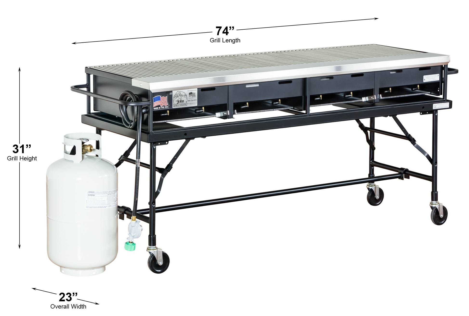 Grill - Propane 65" X 16" - Image 2