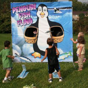 penguin fish fling game