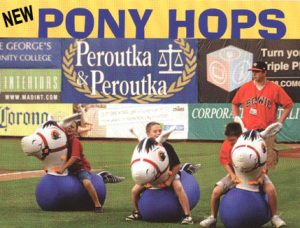 pony hops inflatable racing game