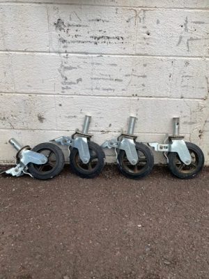 Scaffolding Wheels:  8" with locks