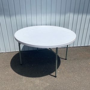 Table- 48inch Round White Plastic