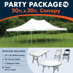 Party Package 20' X 30' Canopy (Customer Installed Only)