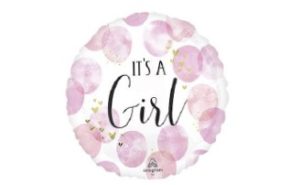 18" Mylar Balloon- Baby Girl Pink
