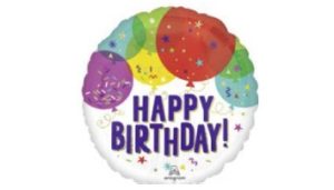18" Mylar Balloon- Happy Birthday Balloons