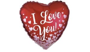 18" Mylar Balloon- Rose Heart