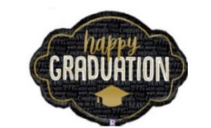 30" Mylar Balloon- Large Happy Graduation