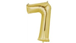 34" Mylar Balloon- Gold Number 7