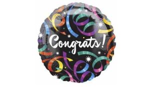 18" Mylar Balloon- Congrats Streamers