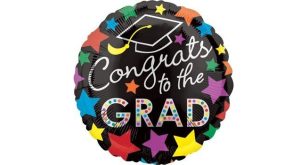 18" Mylar Balloon- Grad Dots