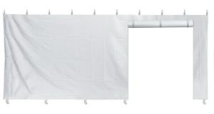 TENT SIDE 20'X8' SOLID W/ ZIP DOOR